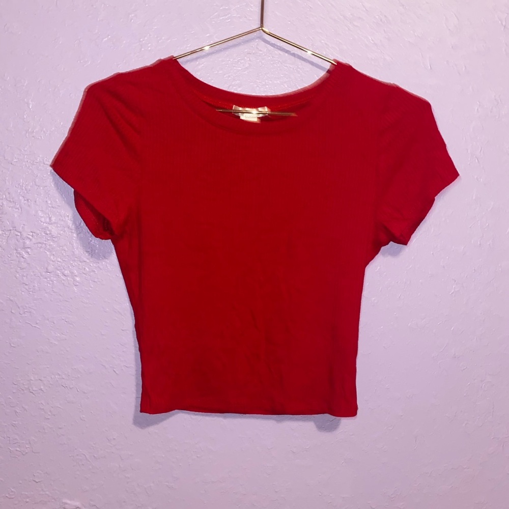 Red crop top